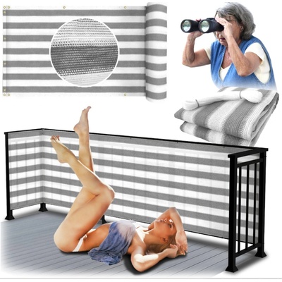 Ochranná rohož na balkon a terasu, UV 95 %, ochranná síť na balkon, 100 x 700, očka