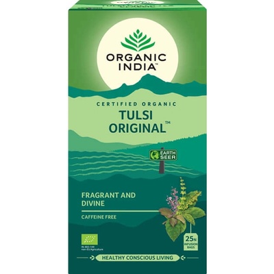 Organic India Tulsi Original Bazalka porciovaný čaj stres vitalita 25 x 1,8 g