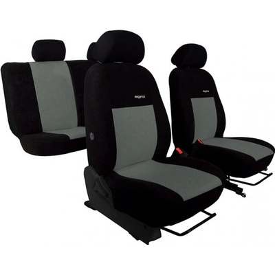 Autopoťah Pok-ter Elegance šedo-čierne velour-velour