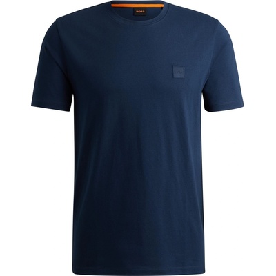 Boss Тениска Boss Mens BOSS ORANGE Tales T-Shirt with Logo Patch Premium Cotton - Open Blue