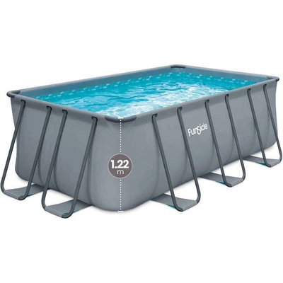 Polygroup Басейн 4.0х2.0x1.22 м с метална рамка и филтър | СИВ | FunSicle (P4130748E0EU)