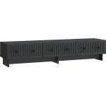 vidaXL ТВ шкаф 147 x 34, 5 x 30 см Черно Инженерна дървесина (894016)
