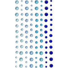 Galeria Papieru Samolepicí kamínky modrá 3/4/5/6mm, 104ks