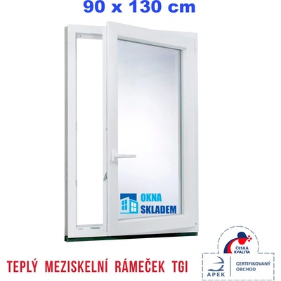 ERKADO 90 x 130 cm bílé |otevíravé i sklopné pravé