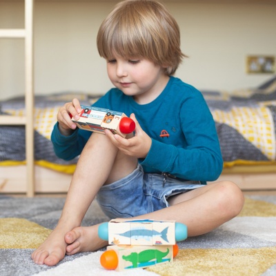 Bigjigs Toys Motorický válec doprava – Sleviste.cz