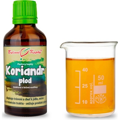 Bylinné kapky Koriander plod bylinné kvapky tinktúra 50 ml
