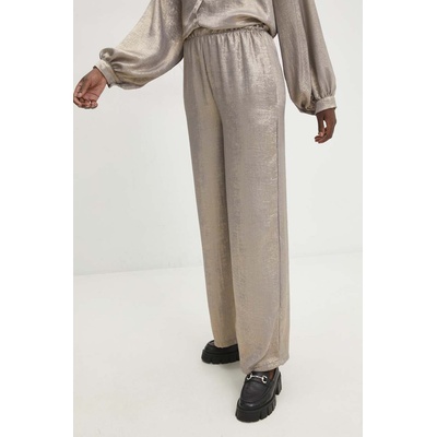 Answear Lab Панталон Answear Lab в златисто с широка каройка, с висока талия (20121.2.idb)