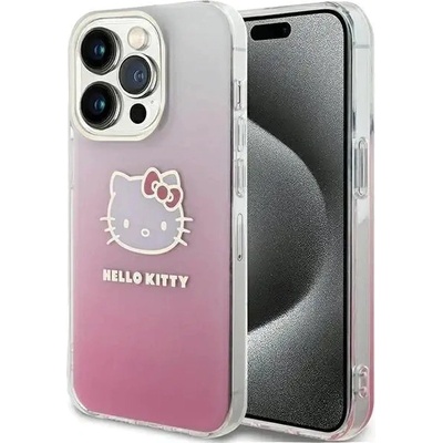Hello Kitty Кейс Hello Kitty IML Gradient Electrop Kitty Head за iPhone 15 Pro, розов (KXG0078931)