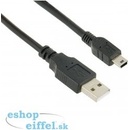 4World 07602 Kábel USB 2.0 AM / BM mini, 1,8m, čierny