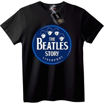 NOONEBRAND Тениска The Beatles История от Ливърпул - 2XL, Black