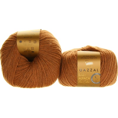 Gazzal Baby Alpaca Pure Color 6459 hnědá