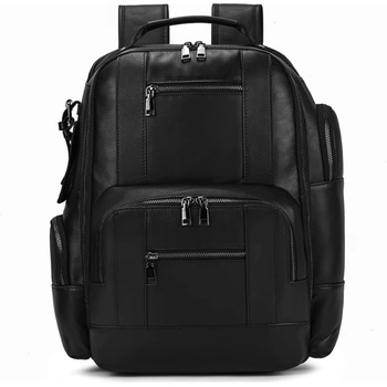 DELIS Раница за мъже, Eiran GT3332, естествена кожа, черна (GT3332)