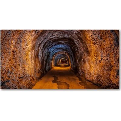 Foto obraz sklenený horizontálny podzemné tunel 100x50 cm