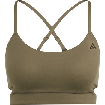 adidas Yoga Studio Light-Support Longline Bra Womens - olive strata