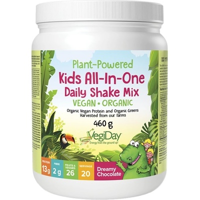 Natural Factors Plant-Powered Kids All-in-One Daily Shake Mix [460 грама] Шоколад