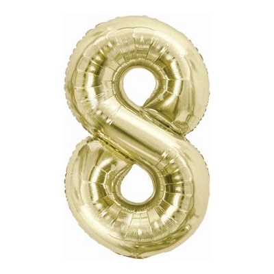 Godan Fóliový balonek číslice 8 barva šampáň 85 cm