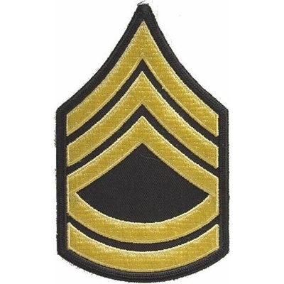 Nášivka: Hodnost US ARMY rukávová Sergeant First Class černá | žlutá