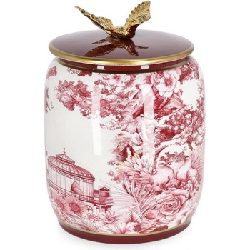 Bizzotto Порцеланова ваза ZHEN 16x23 червен/бял (0503274)