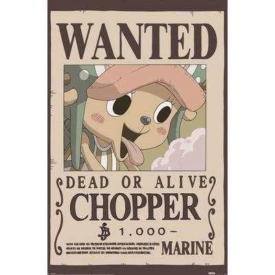 Plagát, Obraz - One Piece - Wanted Chopper, 61 × 91.5 cm