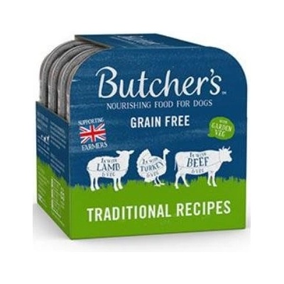 Butcher's Dog Original hovězí krůtí a jehněčí 4 x 150 g