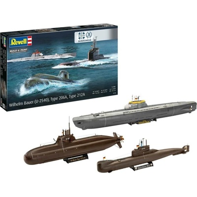 Revell Plastic ModelKit ponorky 05186 70 Years Bundeswehr:Wilhelm Bauer,Type 206A,Class2 1:144