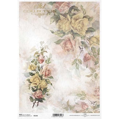 Itd. Collection Rýžový papír Růže krémové a růžové A4 – Zbozi.Blesk.cz