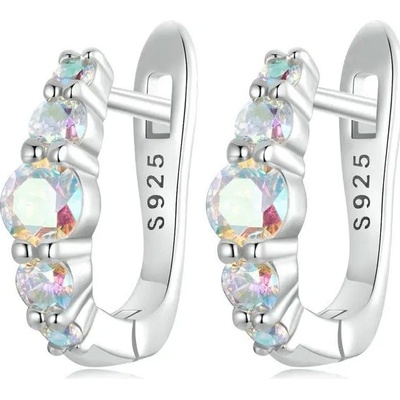 Grace Silver Jewellery stříbrné náušnice s duhovými zirkony Clara E-BSE960/193 stříbrná