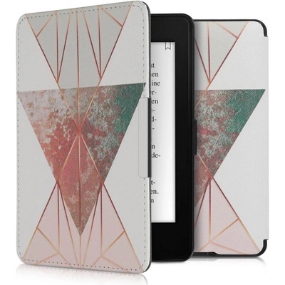 KW Mobile Triangular Shapes KW2313540 Púzdro pre Amazon Kindle Paperwhite 1/2/3 4057665447943 biele ružov