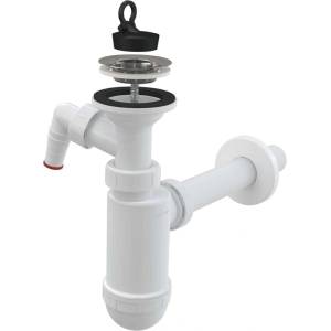 Alca - Сифон за мивка с решетка от неръждаема стомана, с връзка A410P (A410P)