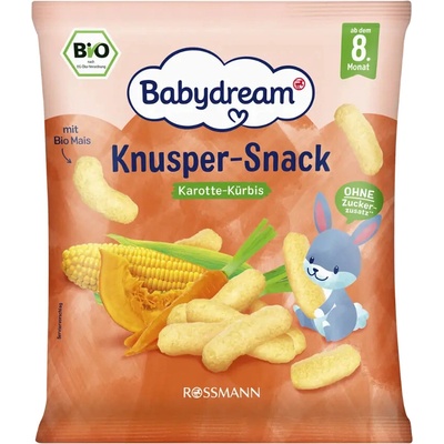 Babydream BIO křupavá svačinka s mrkví a dýní 30 g