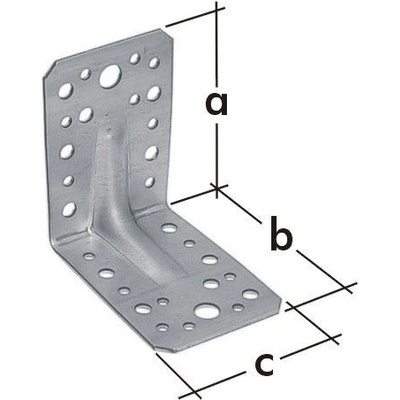 EKOfence Úhelník s prolisem 70x70x55mm