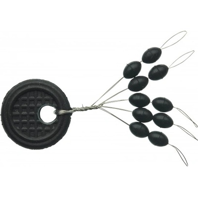 Sensas Zarážky Black Oval L 10ks
