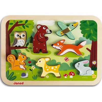 Janod Детски пъзел с 3D части Janod - Гора (J07023)