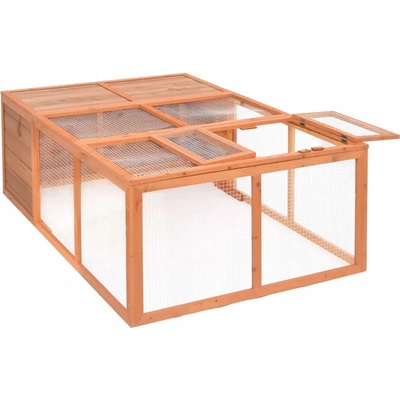 vidaXL Zahradní klec pro zvířata masivní jedle 150 x 100 x 50 cm