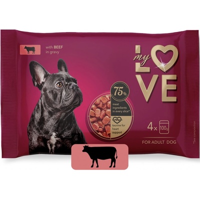 My Love s hovädzím mäsom v omáčke 4 x 100 g
