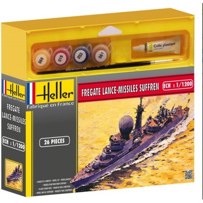 Heller model set FREGATE LANCE MISSILES SUFFREN 1:1200