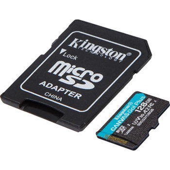 Image 1 of Kingston microSDXC Canvas Go Plus 128GB C10/UHS-I/U3/A2 SDCG3/128GB