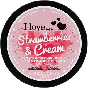 I Love Strawberry & Cream подхранващо масло за тяло за жени 200 мл