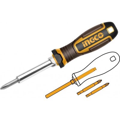 Ingco AKISD0608 Šroubovák 6 v 1 CrV
