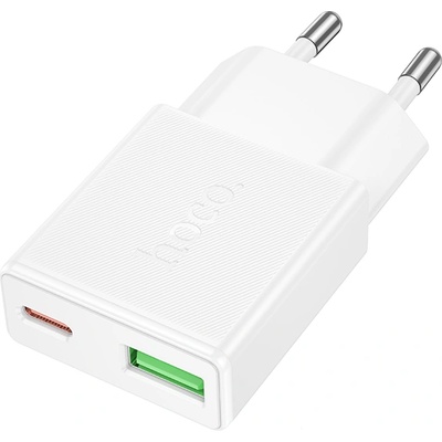 hoco. N73 Speed PD20W+QC3.0 USB-C, USB-A ултратънко зарядно устройство (ЕС)