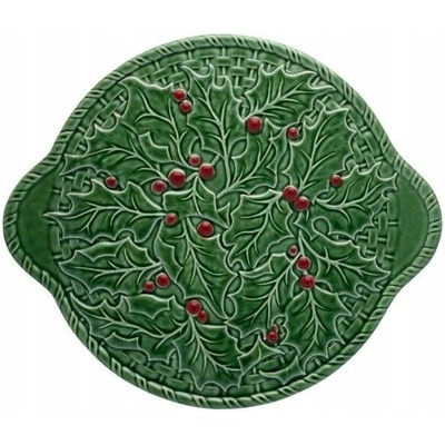 Keramický talíř na dort Holly leaves, 30 cm