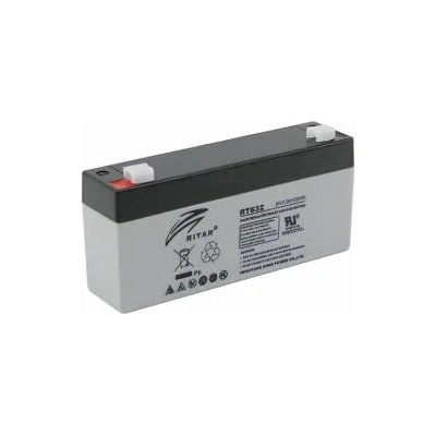 Ritar power Оловна батерия RITAR RT632, AGM, 6 V / 3.2 Ah - 134 / 34 / 60 mm, Терминал 1, RITAR-RT632, RITAR-RT632