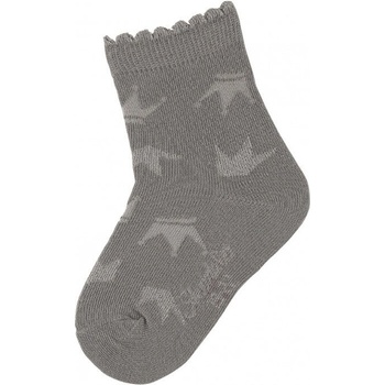 Sterntaler Детски сиви чорапи с коронки