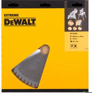 DEWALT Extreme нож за работилница 250 x 30 мм, 60 зъба DT4352 (DT4352)
