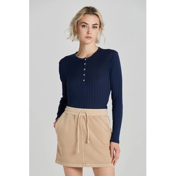 Gant RIBBED LS HENLEY modrá