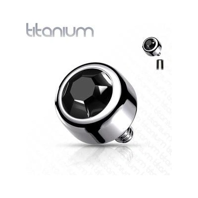 Šperky4U náhradní kamínek k labretě titan závit TIT1066-03K