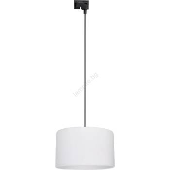 TK Lighting Пендел за релсова система TRACER 1xE27/15W/230V Ø 38 см черен/бял (TK10671)