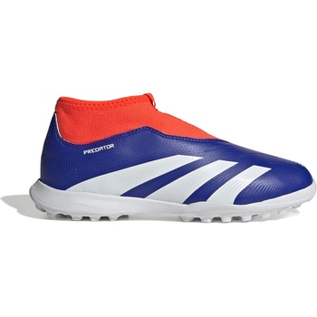 adidas Юношески футболни стоножки Adidas Predator League Juniors Laceless Astro Turf Football Boots - Blue/White/Red