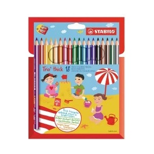 STABILO Цветни моливи Trio 18 цвята