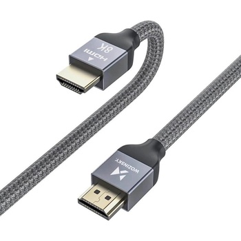 Wozinsky Високоскоростен 8K HDMI към HDMI кабел (200 см) (черен-сребрист) - Wozinsky Ultra High Speed HDMI 2.1, 8K 60Hz Cable (WHDMI-20)